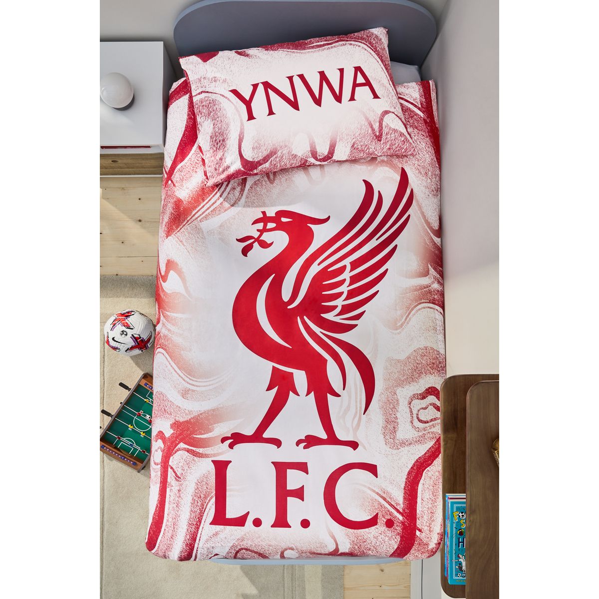 Parure housse de couette en pur coton liverpool fc rouge, NEXT