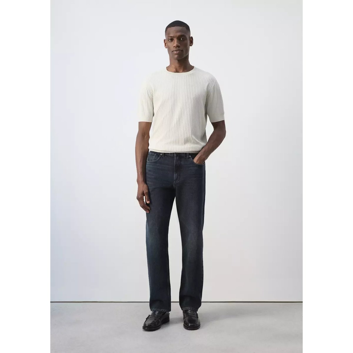 Jean Bob regular-fit bleu foncé intense, MANGO MAN