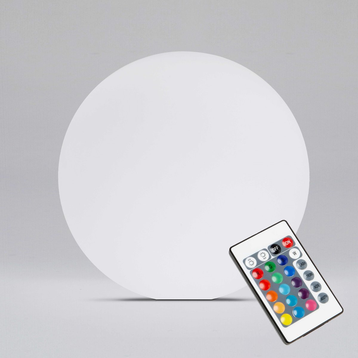 Boule lumineuse LED, 16 teintes (Ø40 cm) blanc, OVIALA