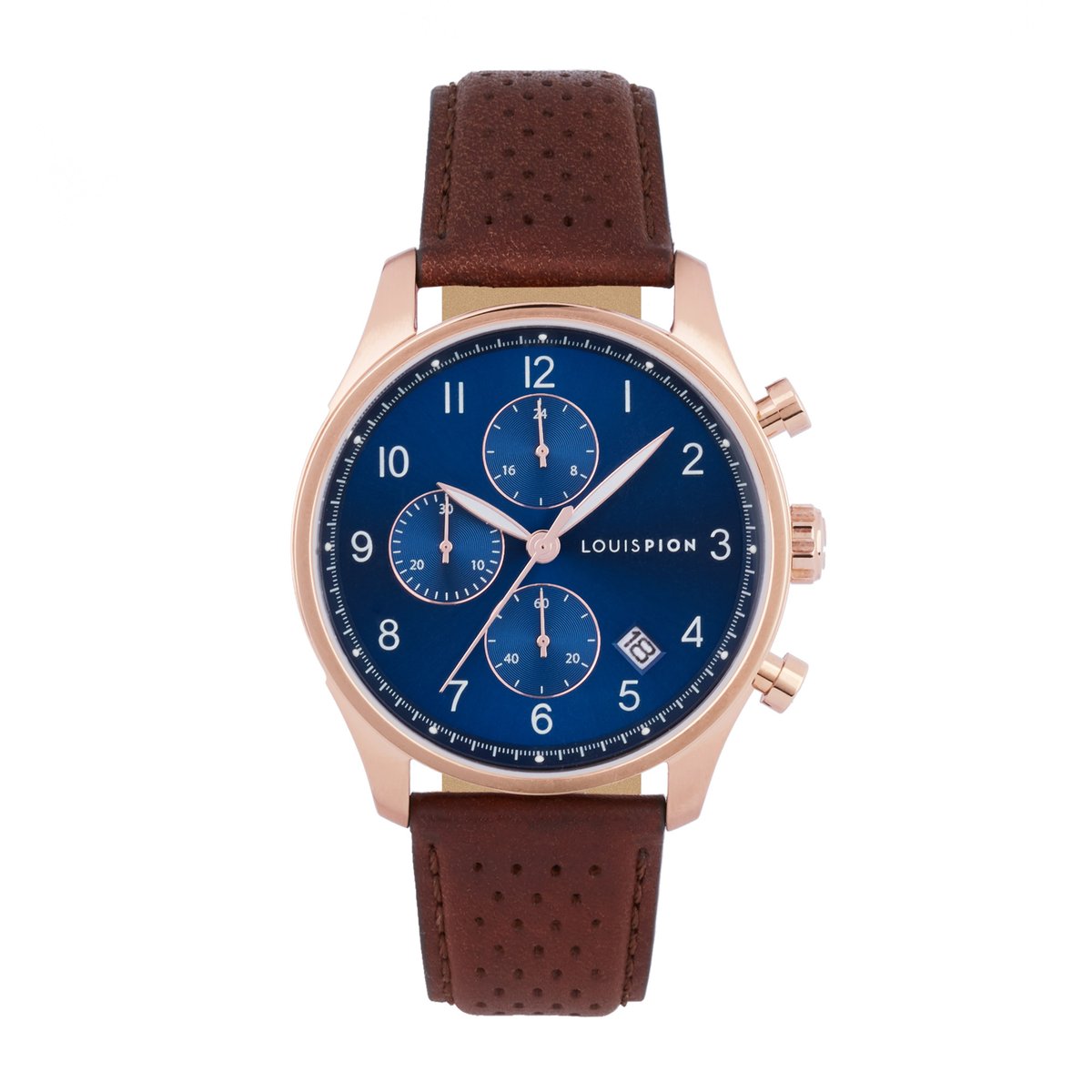 Montre Analogique LUCAS doré rose bleu marron, LOUIS PION