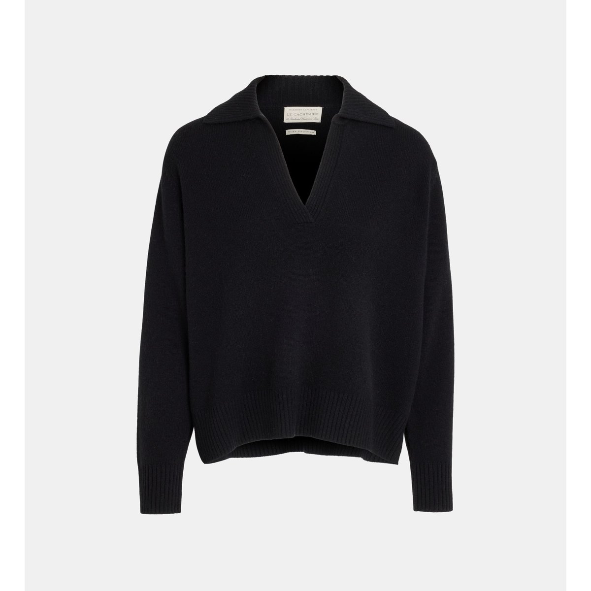 Pull droit frozon en cachemire noir, GALERIES LAFAYETTE