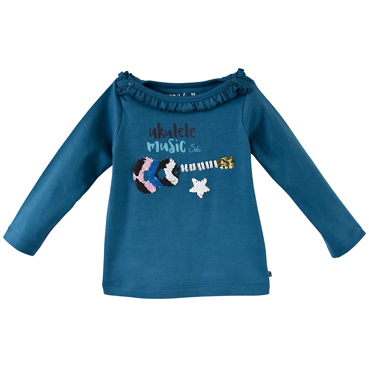 T shirt fillette a sequins look colorÉ bleu, SUCRE D'ORGE