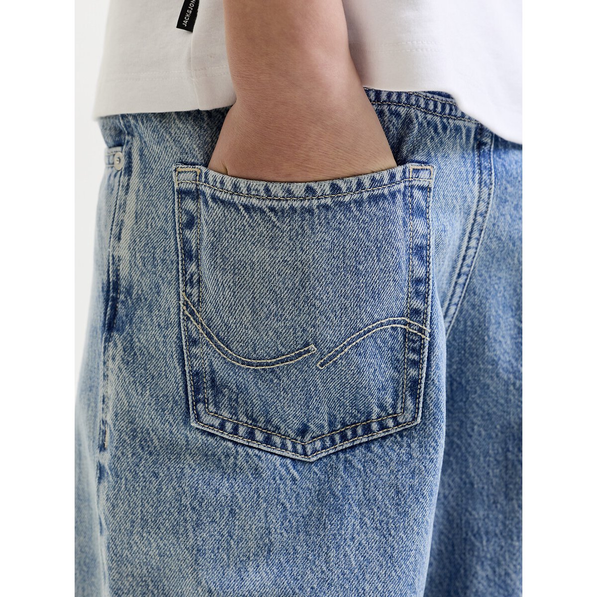 Dave wide leg jeans light denim blue, JACK & JONES JUNIOR