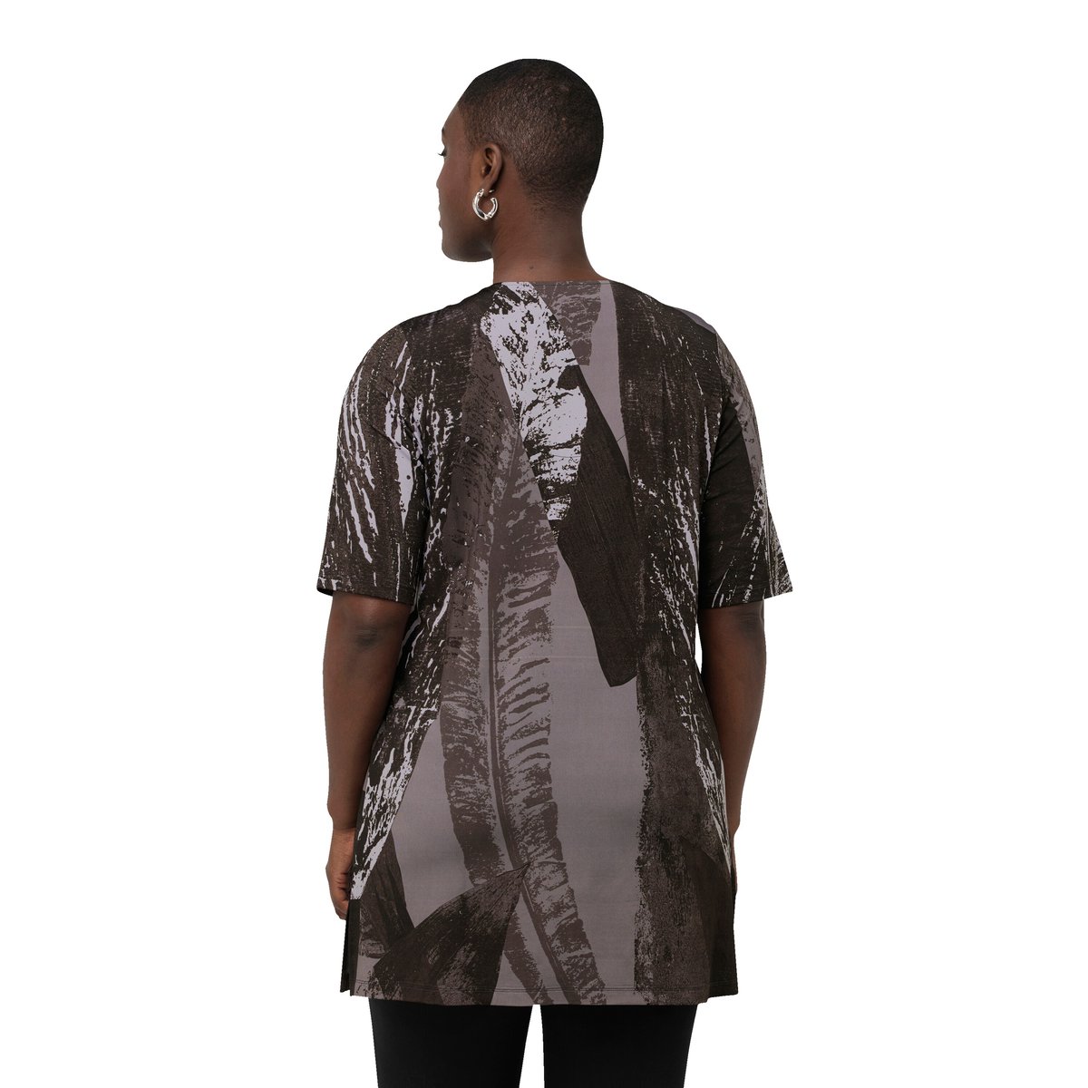 T-shirt en tissu fluide slinky blanc neige, ULLA POPKEN