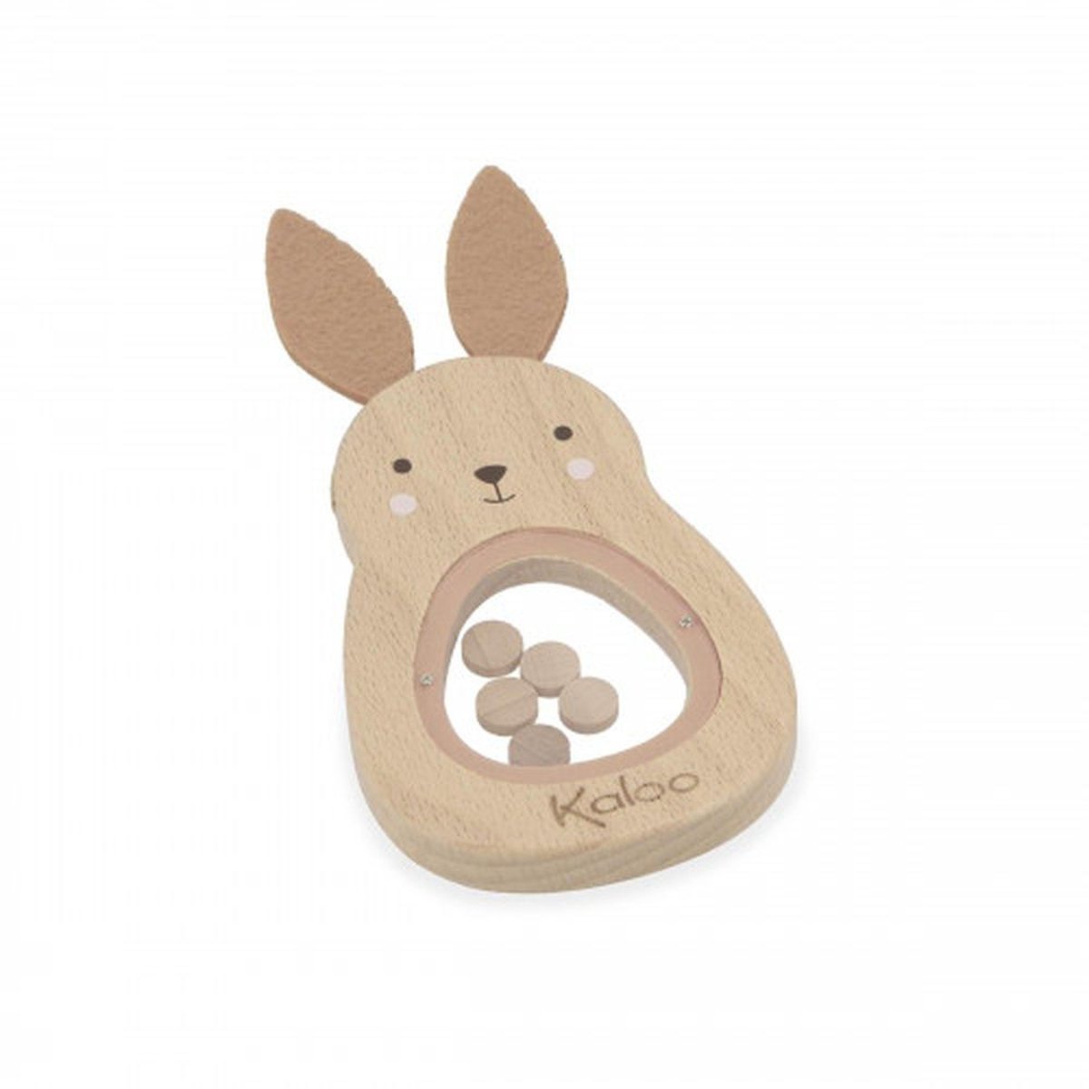 Hochet sonore en bois marron, KALOO