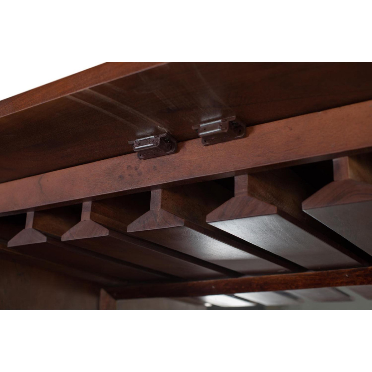 Meuble rangement bouteilles 2 tiroirs 2 marron, DECORATION D’AUTREFOIS