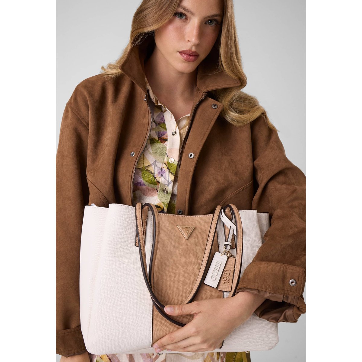 Sac Tote Noelle beige, GUESS