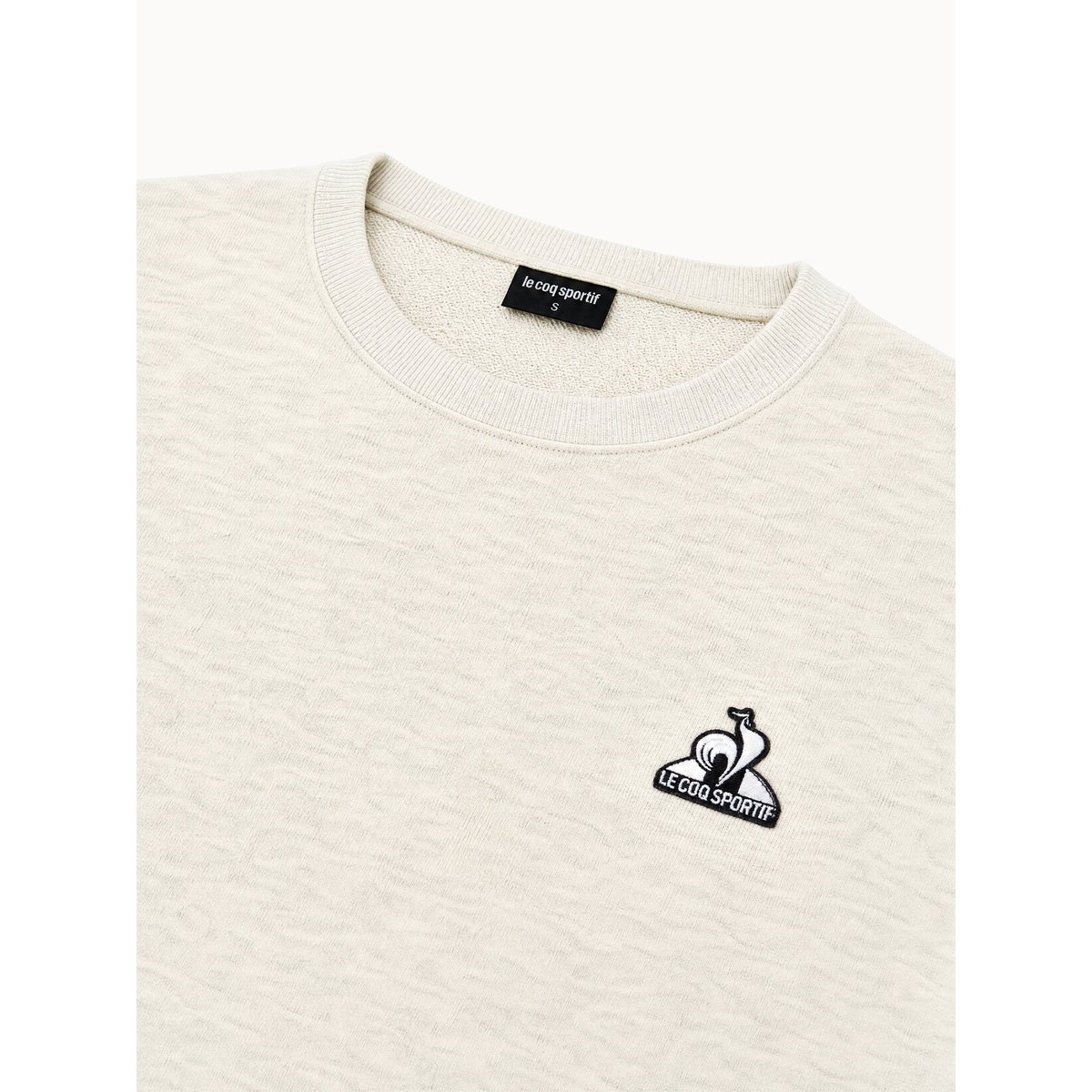 Sweat col rond Contemporain beige, LE COQ SPORTIF
