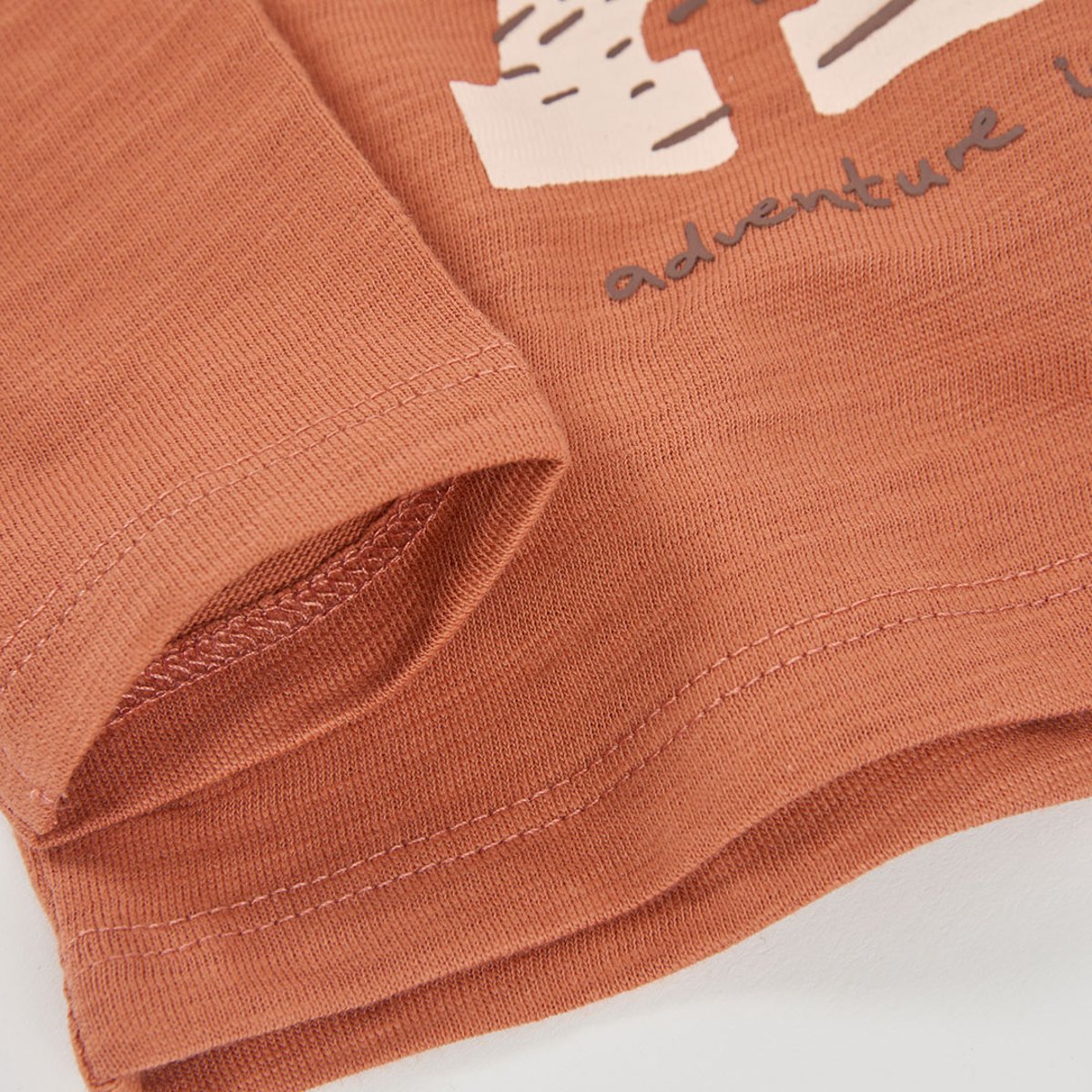 T-shirt garçon imprimé aventure marron, BOBOLI