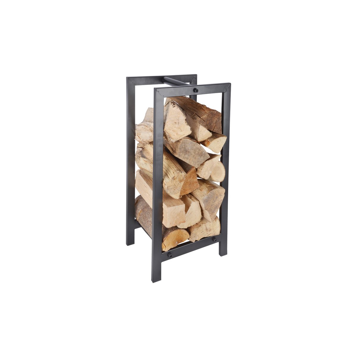 Range Bûches Design pour Intérieur  en Acier au Carbone Noir noir, WADIGA
