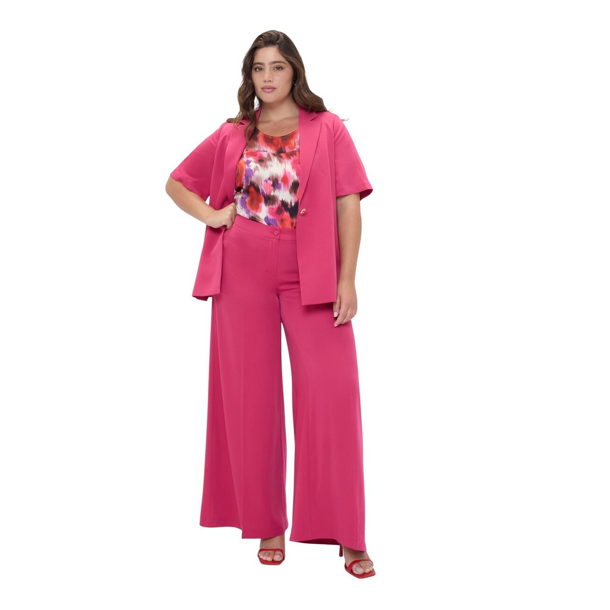 Pantalon à jambes larges fuchsia, FIORELLA RUBINO