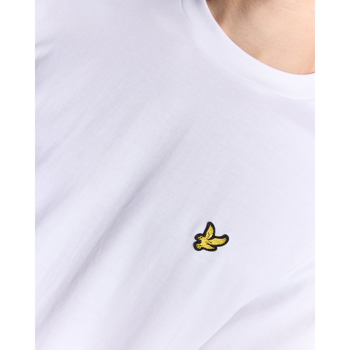 T-shirt ample en coton col rond blanc, LYLE & SCOTT