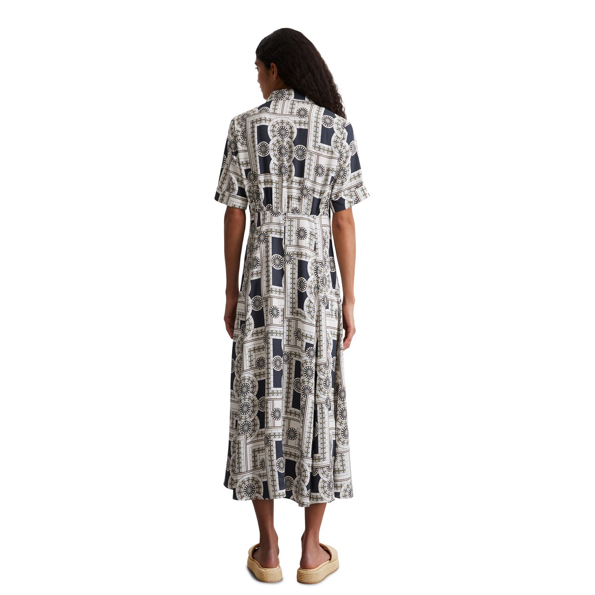 Robe imprimée Regular en ECOVERO™ de LENZING™ bleu foncé, MARC O'POLO