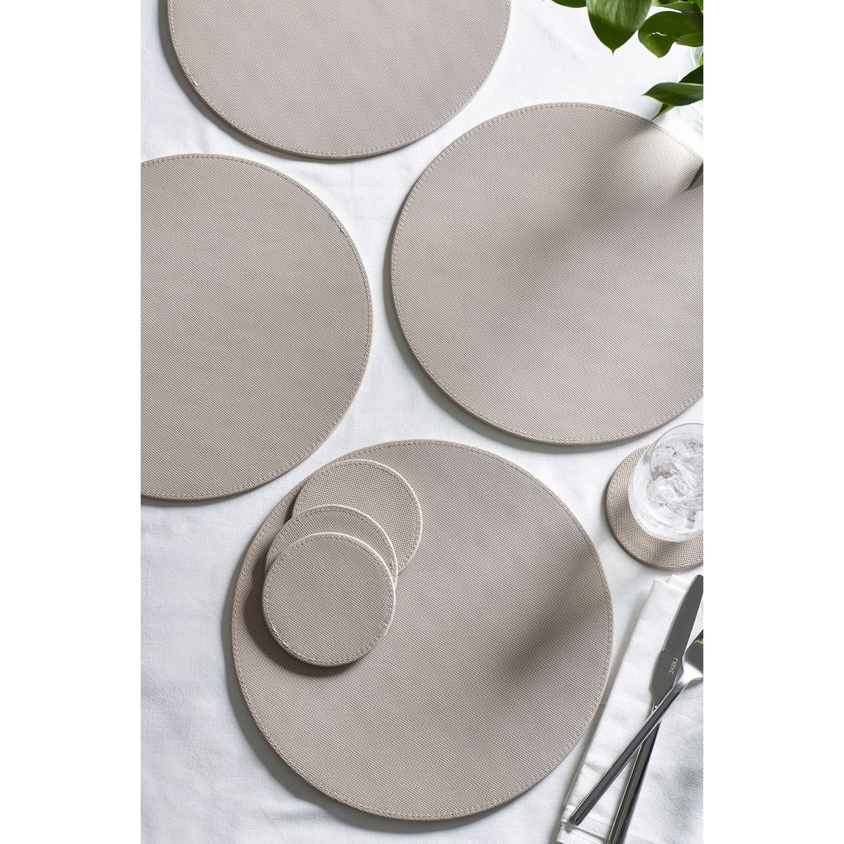 Set de table sous-verre, lot de 4 naturel, NEXT