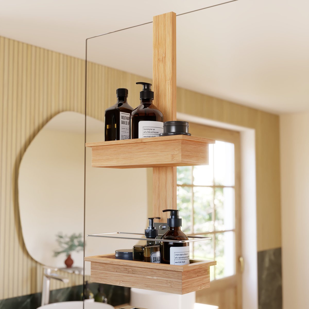 Etagère de douche en bambou, BAMBOO bambou, SENSEA