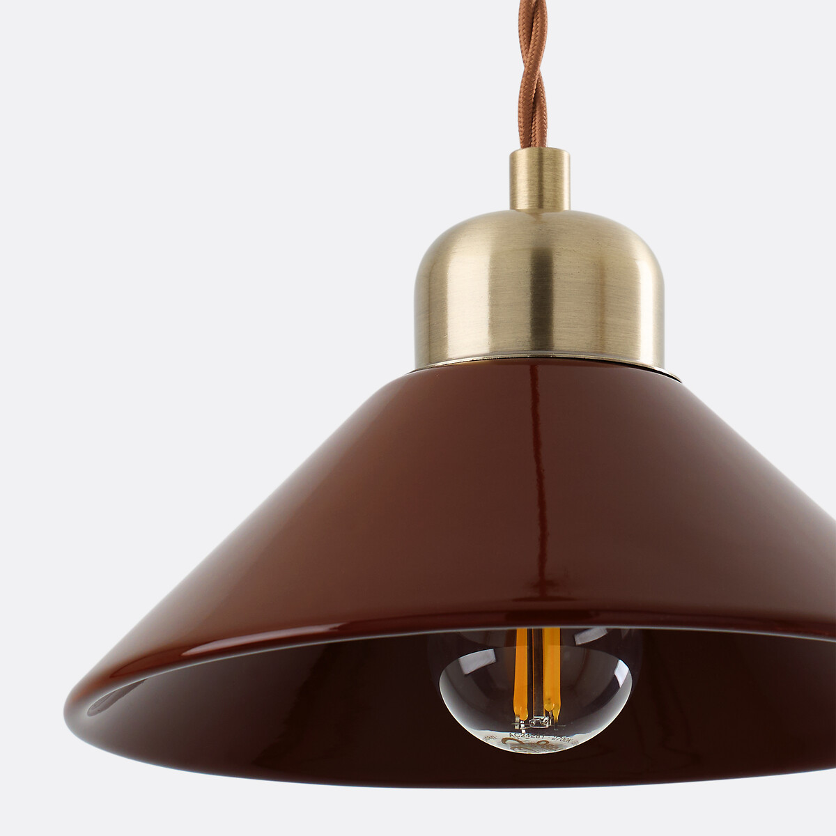Hängeleuchte Nilana, Keramik, Ø 20 cm braun, LA REDOUTE INTERIEURS
