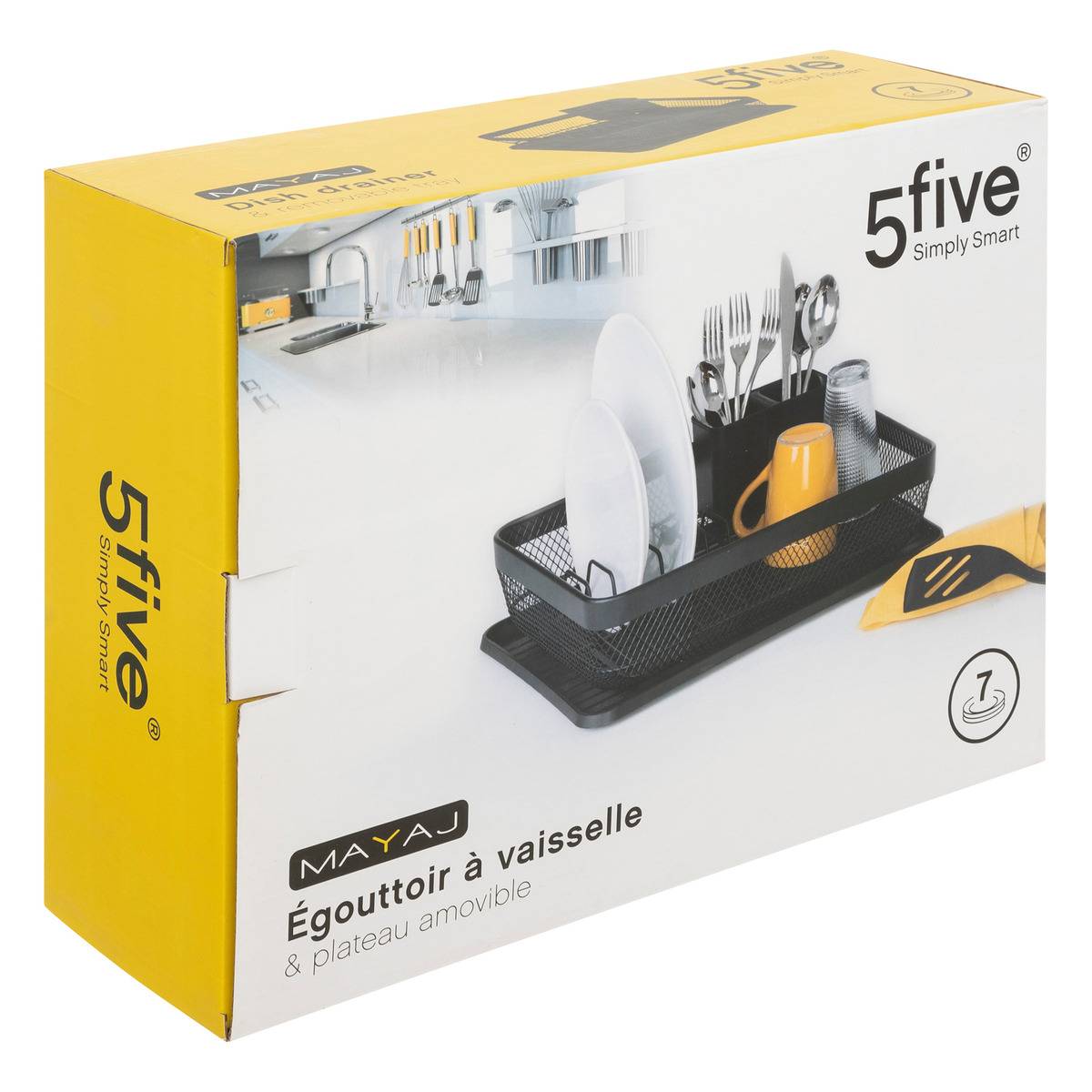 Égouttoir à vaisselle MAYAJ noir, 5FIVE SIMPLY SMART