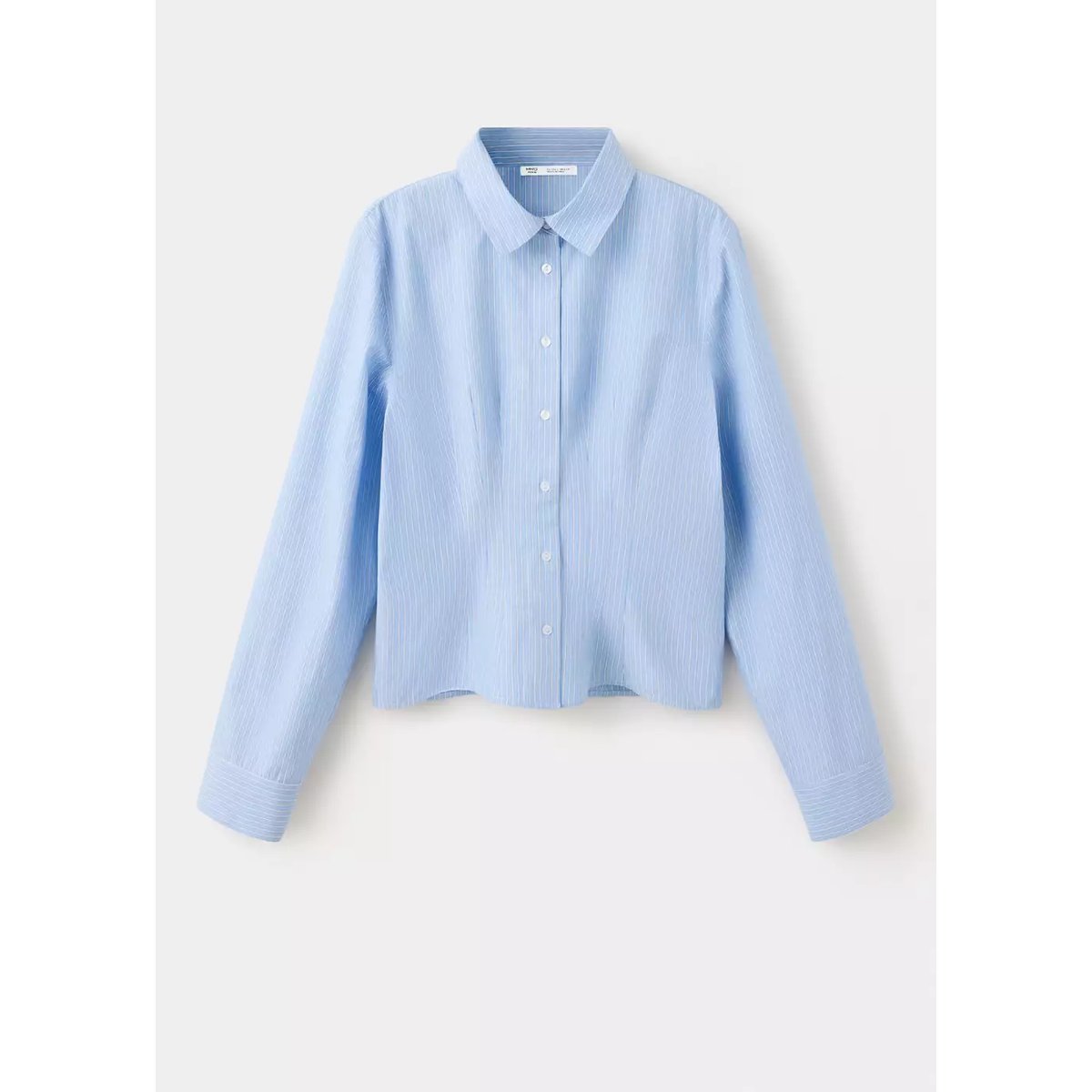 Chemise 100 % coton rayures bleu ciel, MANGO TEEN