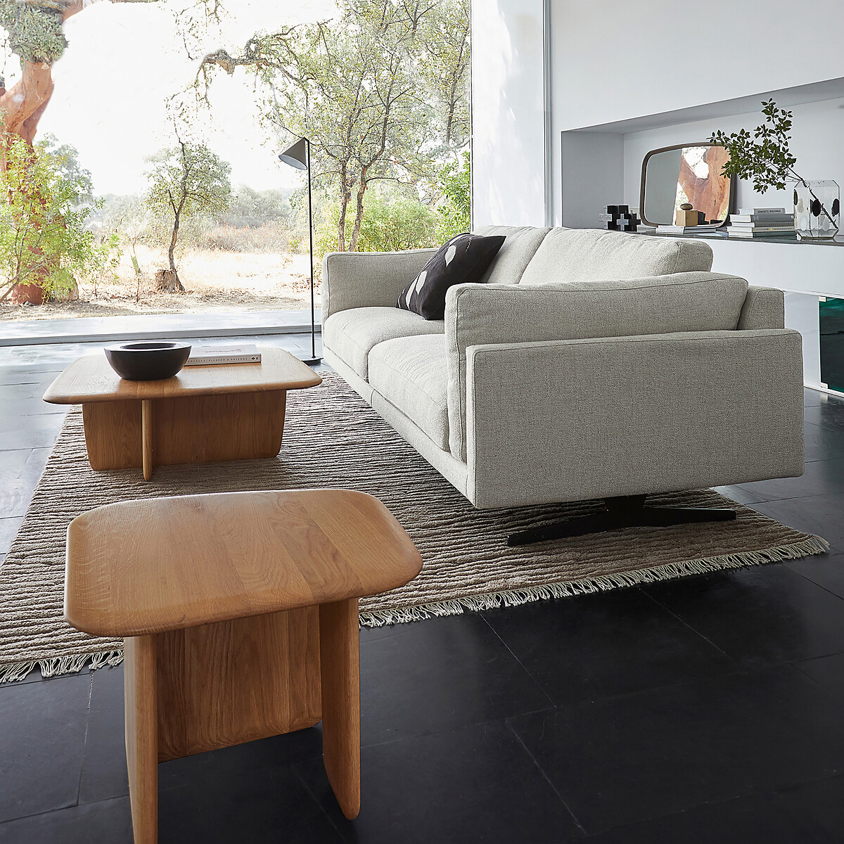 Mesa de centro, em carvalho maciço, modelo pequeno, Iloss carvalho natural, AM.PM