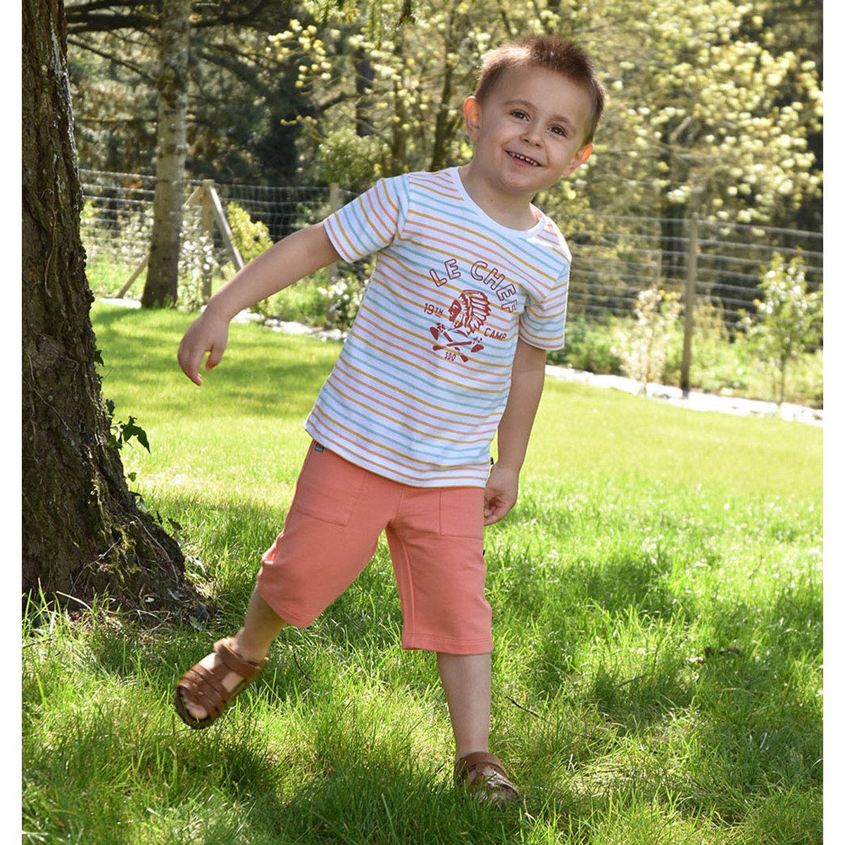 Tee shirt gaston manches courtes enfant blanc, SUCRE D'ORGE