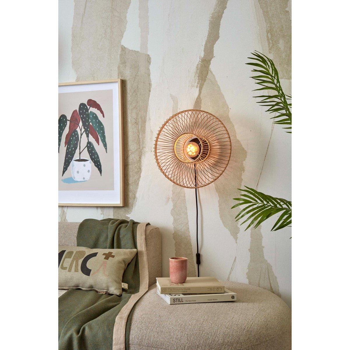 Lampe Murale Bambou HOKKAIDO naturel, GOOD & MOJO