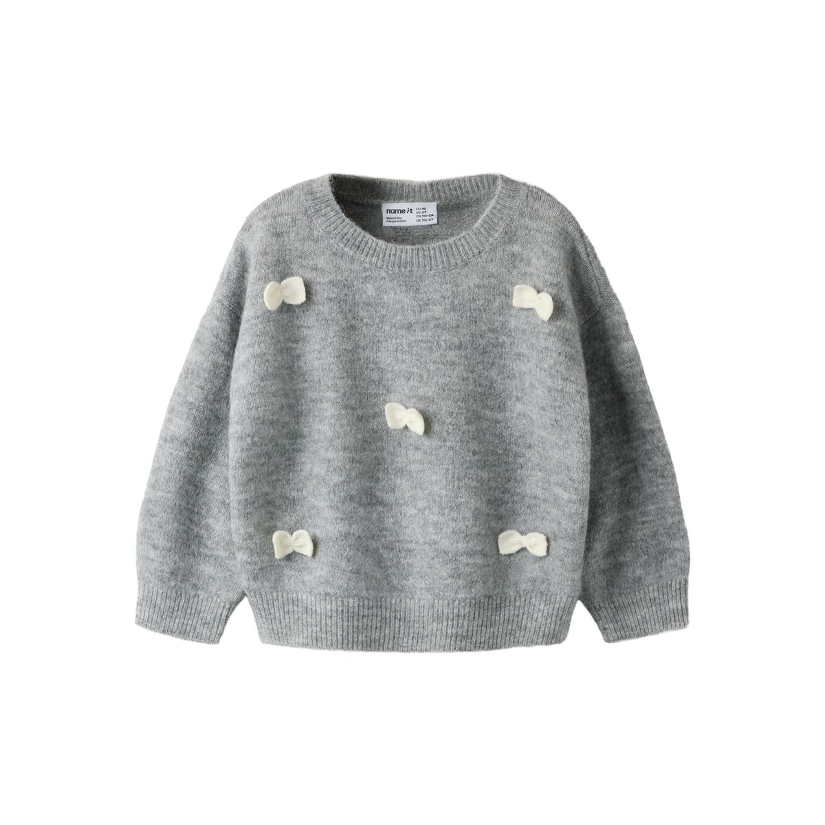 Pull En Maille gris - grey melange1, NAME IT