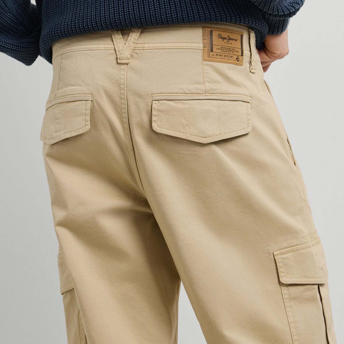 Pantalon Cargo En Sergé Coupe Décontractée beige malté, PEPE JEANS