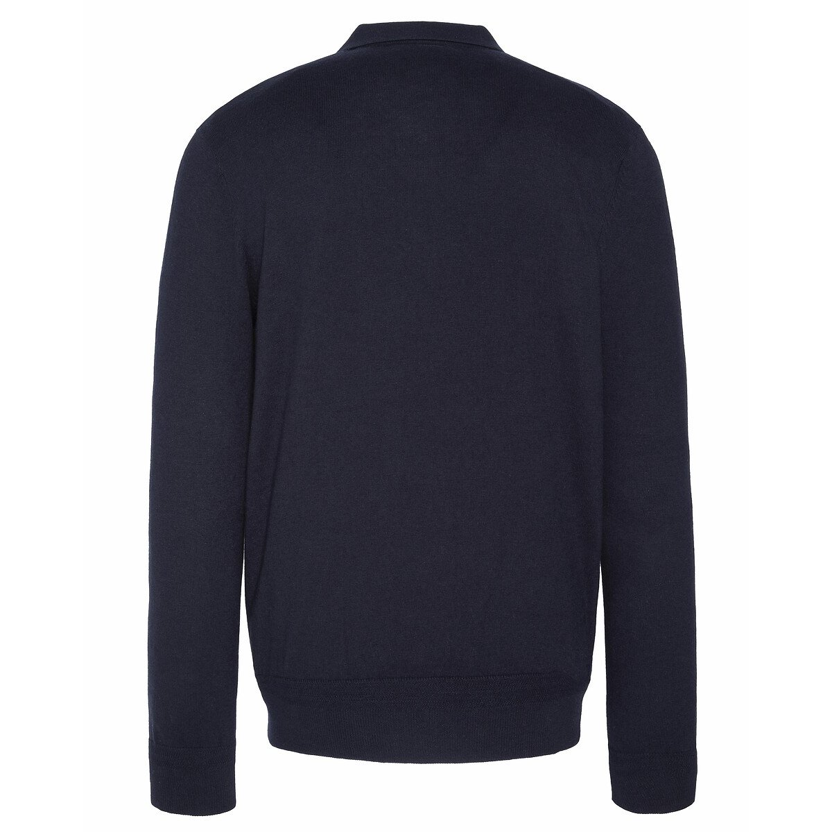 Trui met hemdskraag en knoopsluiting marineblauw, SCHOTT
