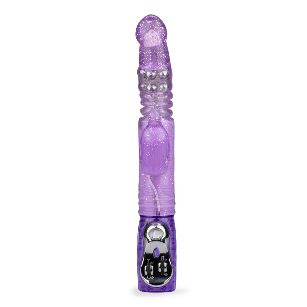 Rabbit glitter penguin va-et-vient automatique violet, LOVE AND VIBES