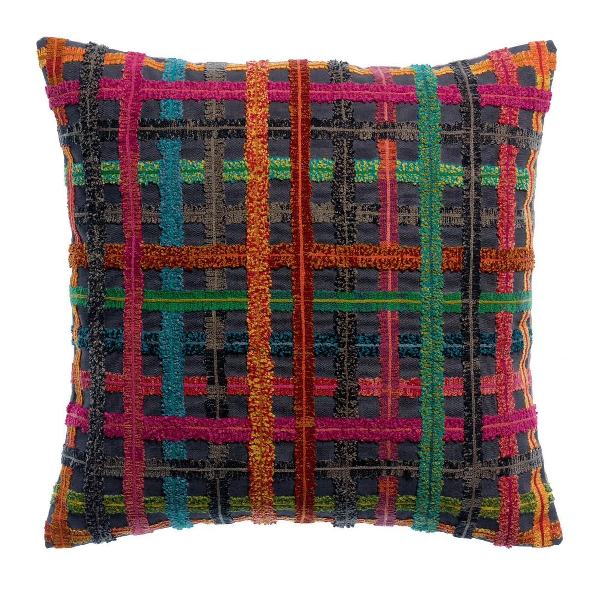 Coussin brodé Soline multico, VIVARAISE