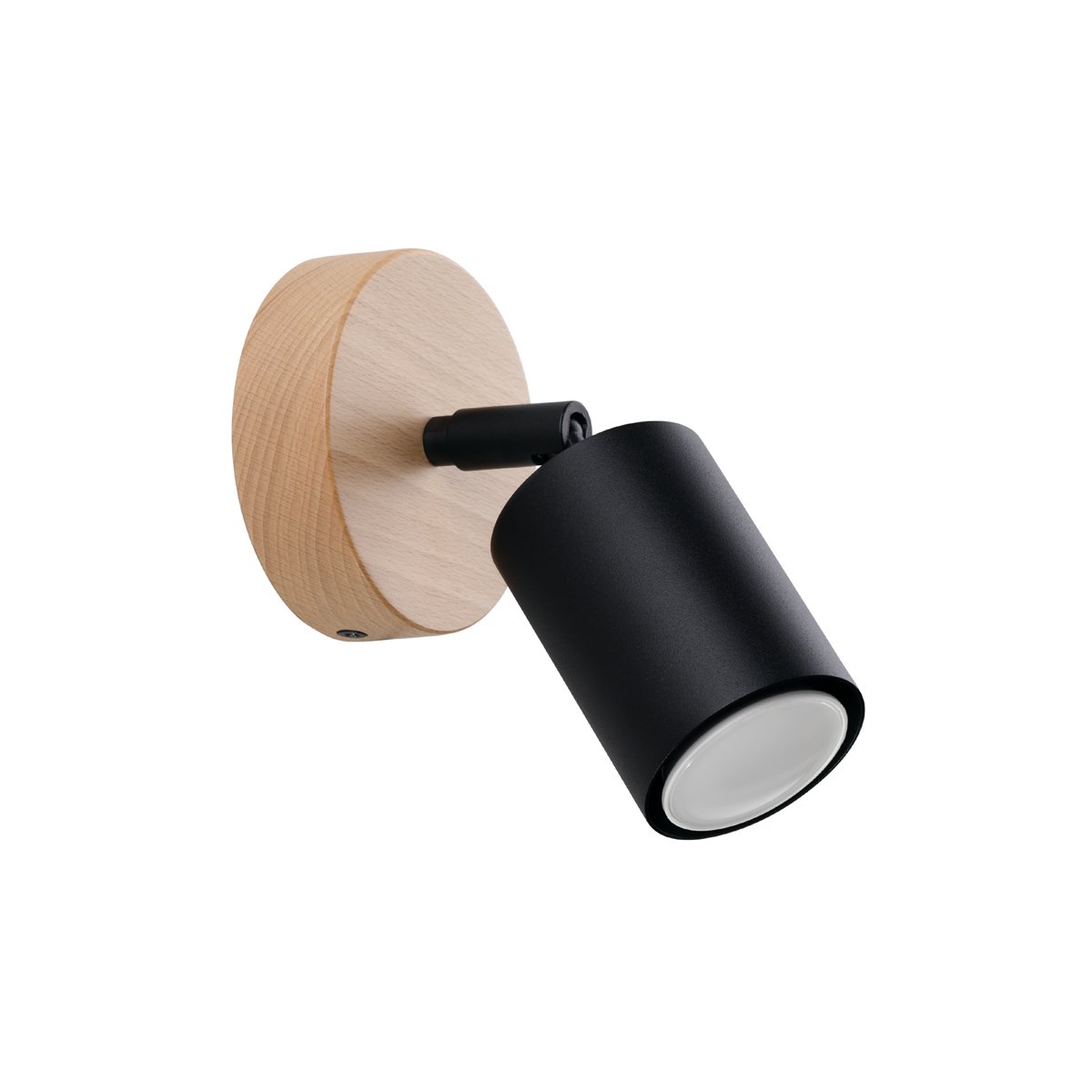 Applique Acier Bois/Noir GU10 1 Verdo marron, EDEN