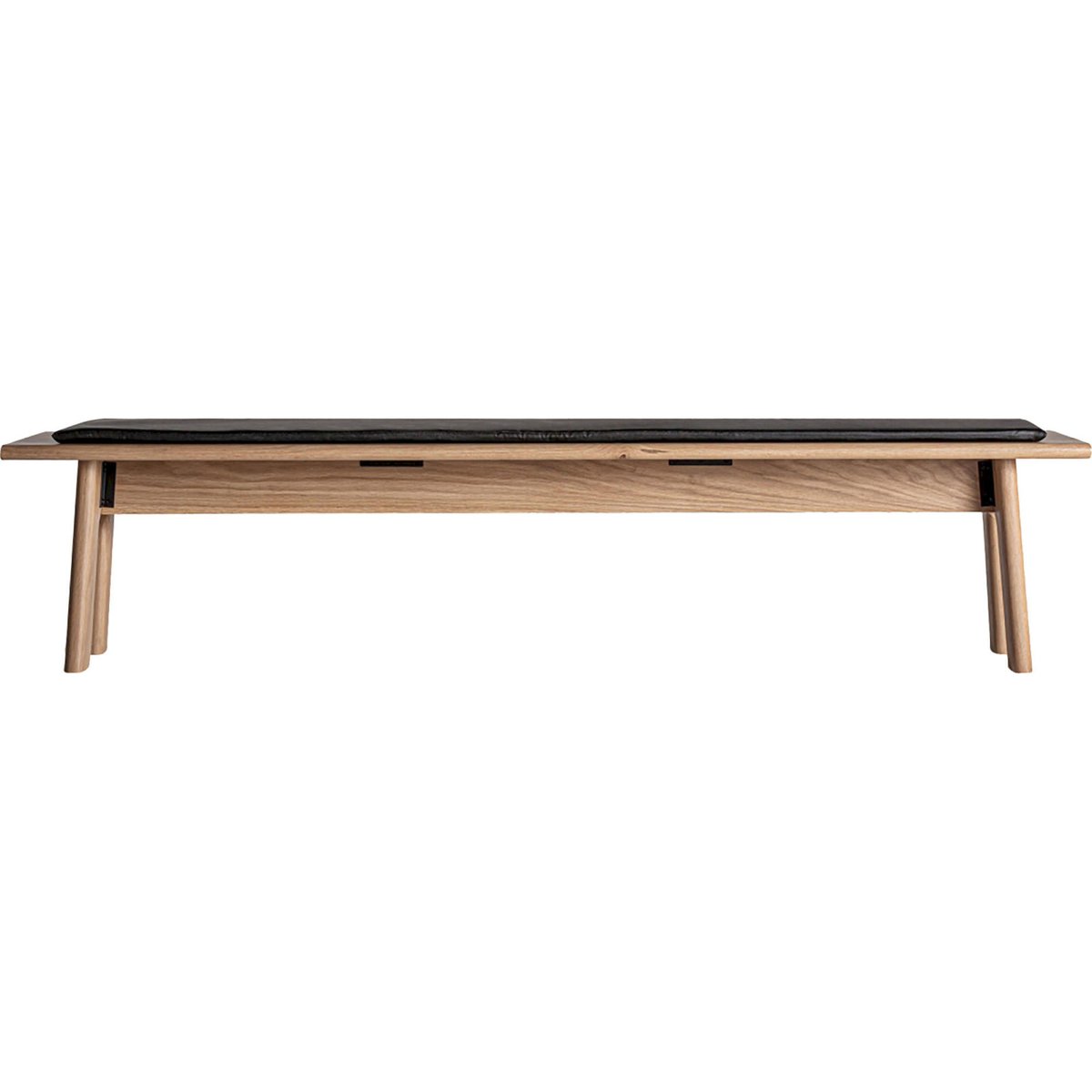 Banc contemporain en chêne collection NARA chêne clair et noir, RECOLLECTION