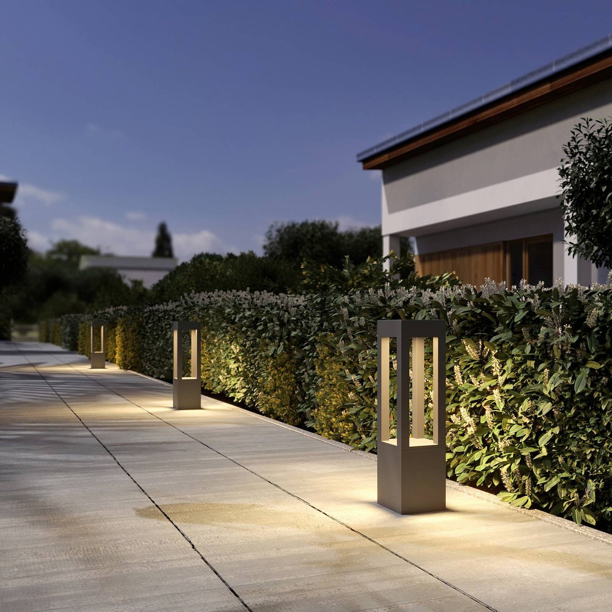 Luminaire extérieur en aluminium moderneLED gris foncé, ARCCHIO