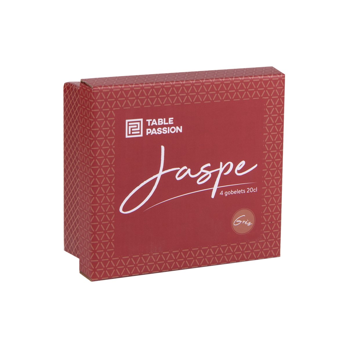 Coffret de 4 gobelets Jaspe s 20 cl rouge, TABLE PASSION