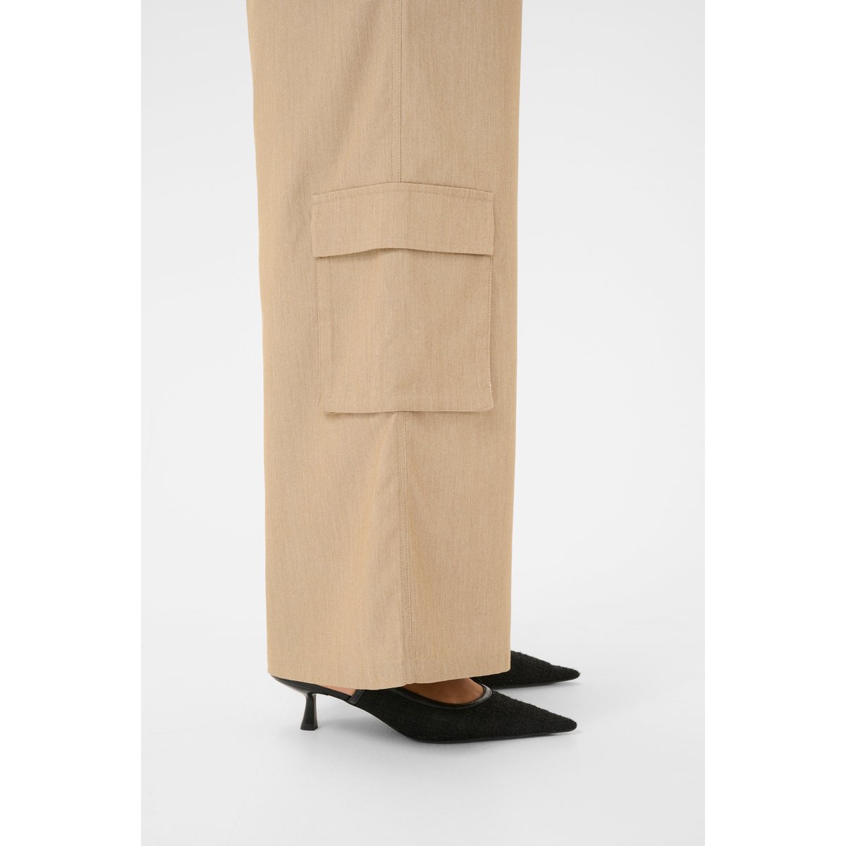 Casual pants beige silver mink melange, KAFFE