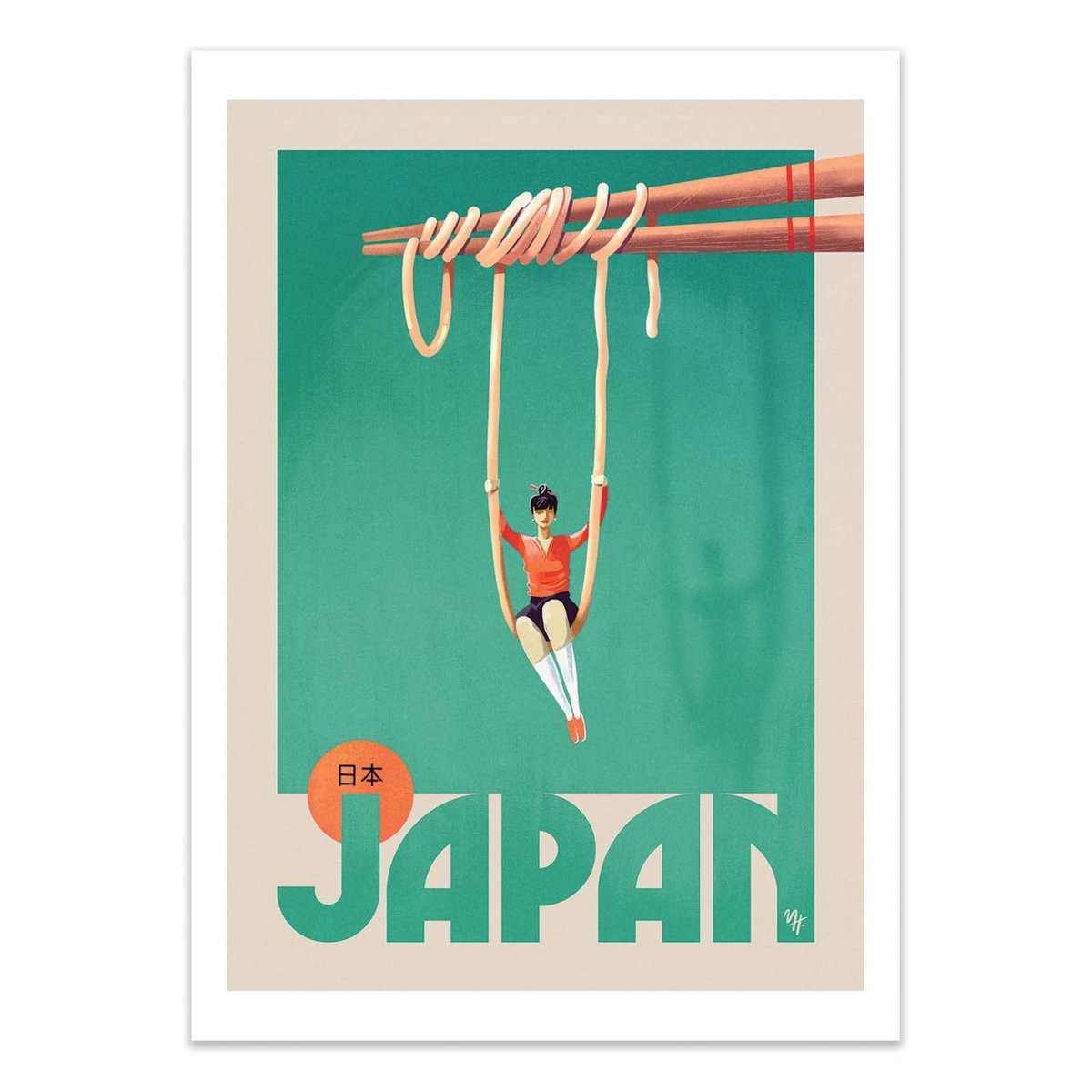 Affiche d'art - Japan - Mark Harrison couleur unique, WALL EDITIONS