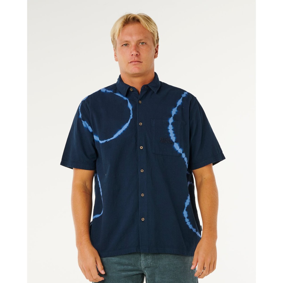 Chemise Pacific Rinse manches courtes bleu marine foncé, RIP CURL