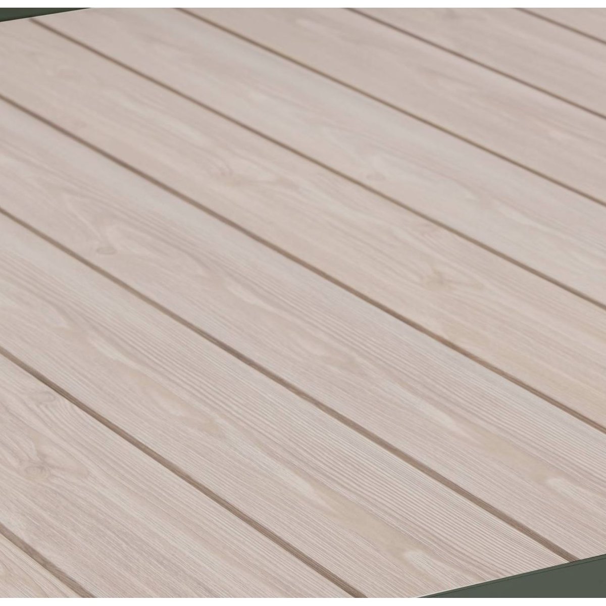 Table de jardin extensible 12 places en aluminium effet bois ÉVASION beige vert laurier, HESPERIDE