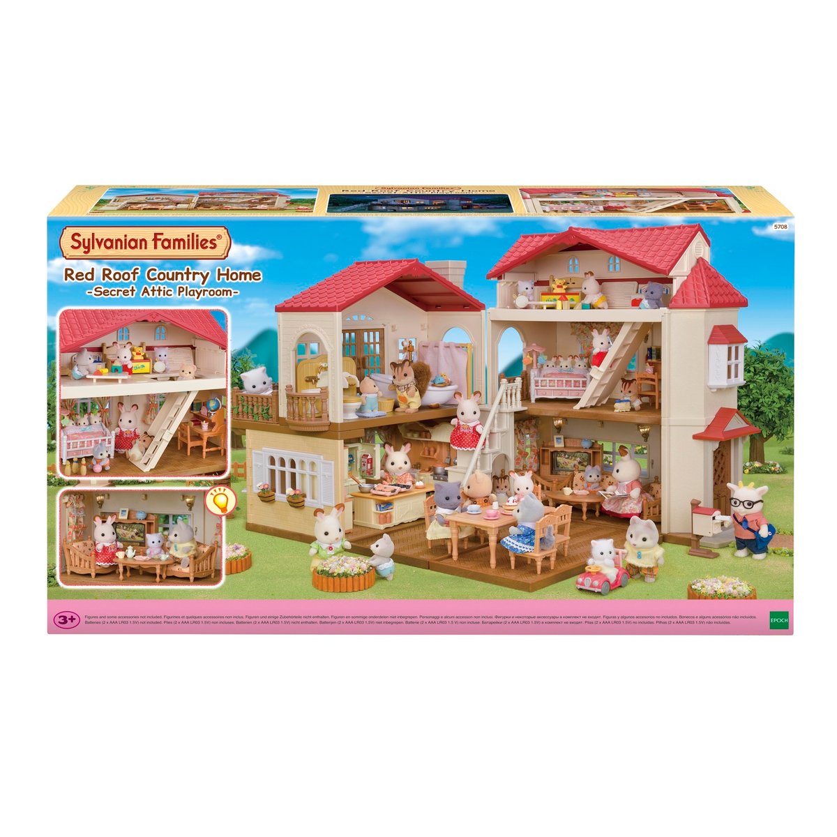 L5708 La grande maison eclairee et sa piece secrete couleur unique, SYLVANIAN FAMILIES