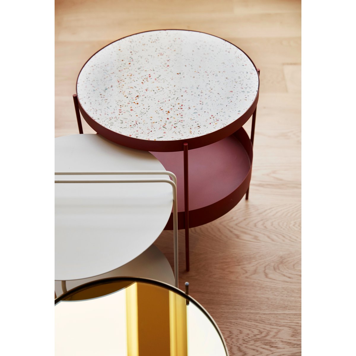 Table d’appoint Iron CARRY gris, HUBSCH
