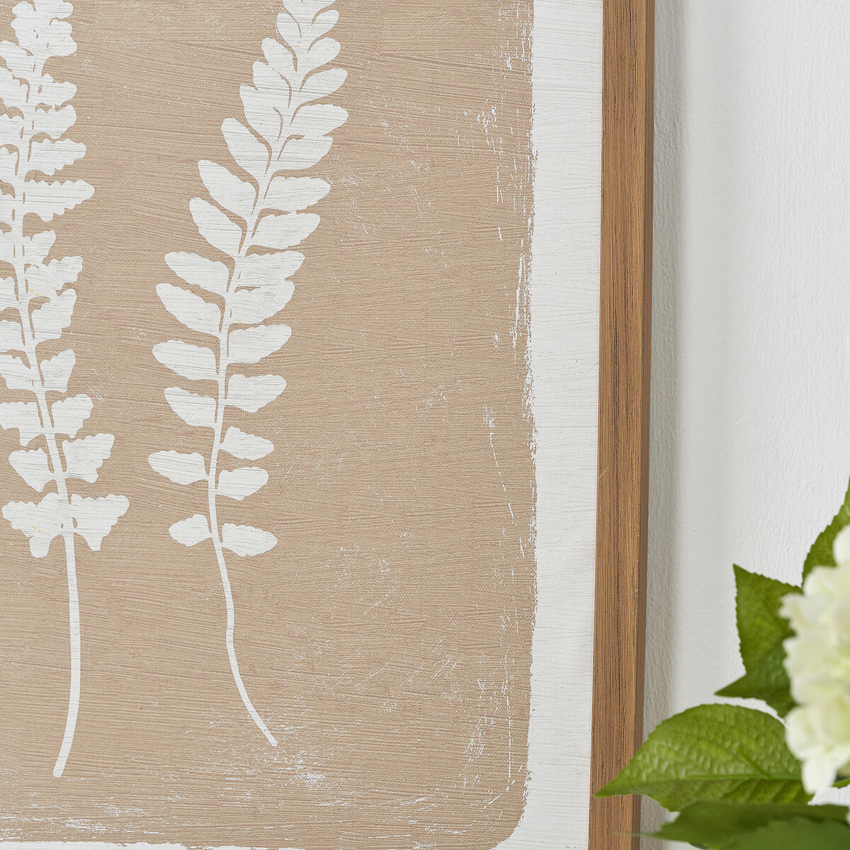 Set of 2 Green and Natural Fern Canvas Wall Art with Natural Frames green, ÉDITÉ