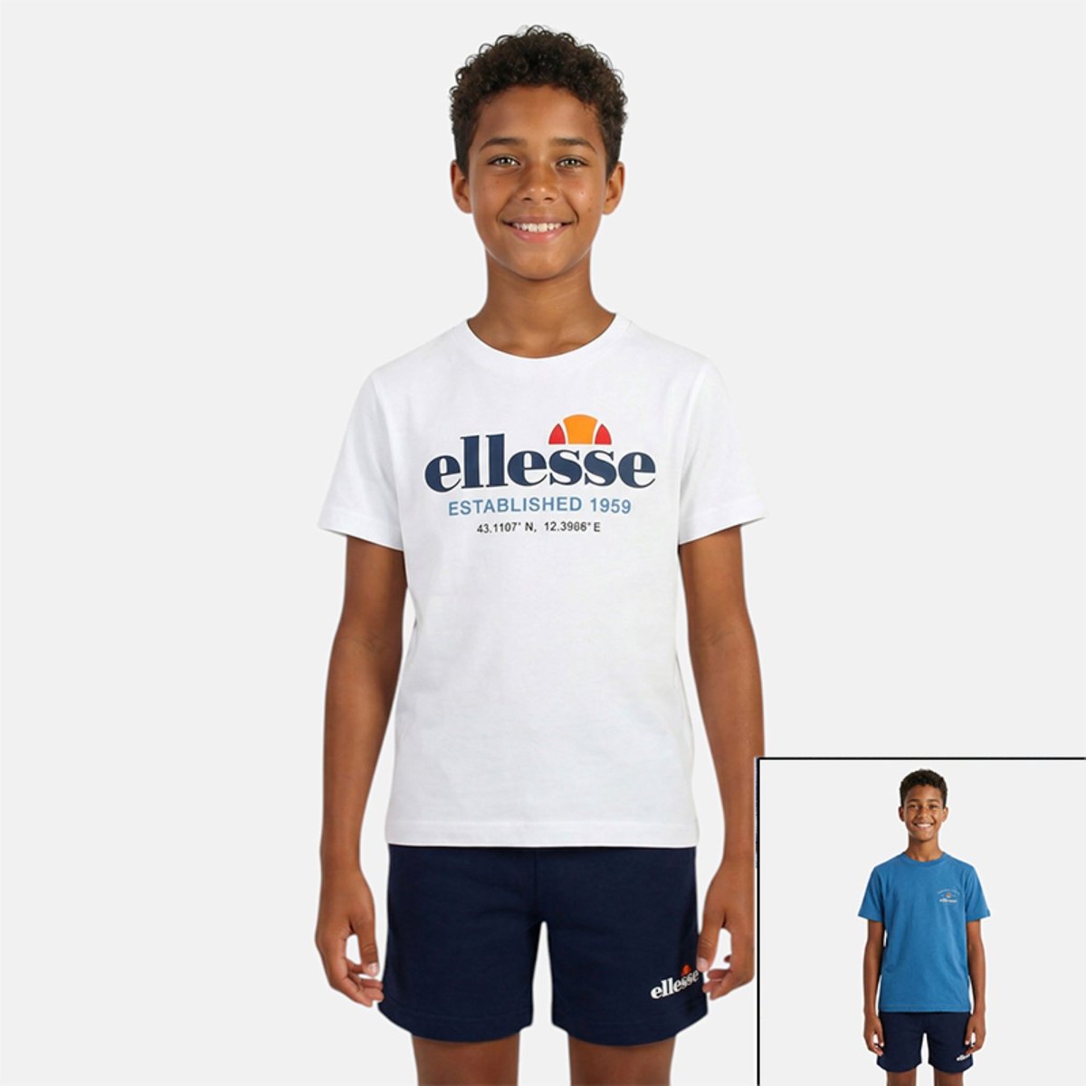 Lot de 2 t-shirts manches courtes et short TEAM bleu marine, ELLESSE