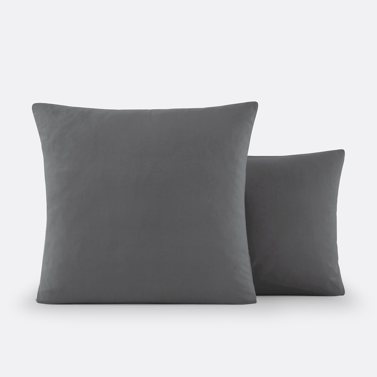 Taie d'oreiller enfant unie coton bio, Scenario gris foncé, LA REDOUTE INTERIEURS