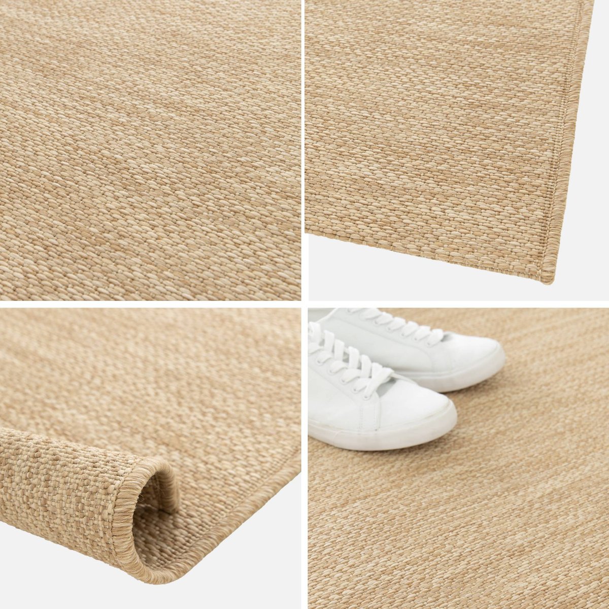 Tapis intérieur rectangulaire  TIMOTHY effet jute coloris naturel, SWEEEK