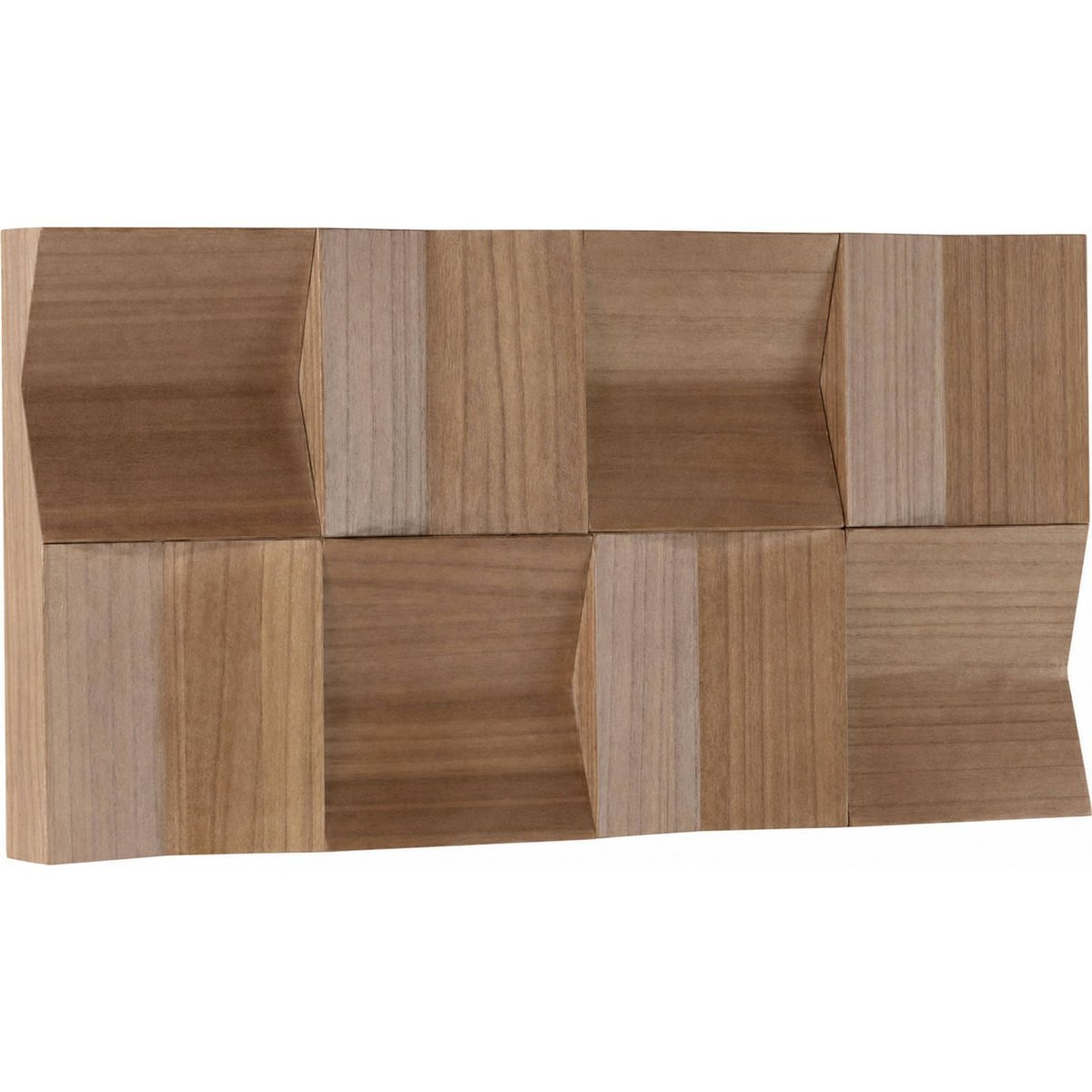 Sculpture murale en bois géométrique naturel, RECOLLECTION