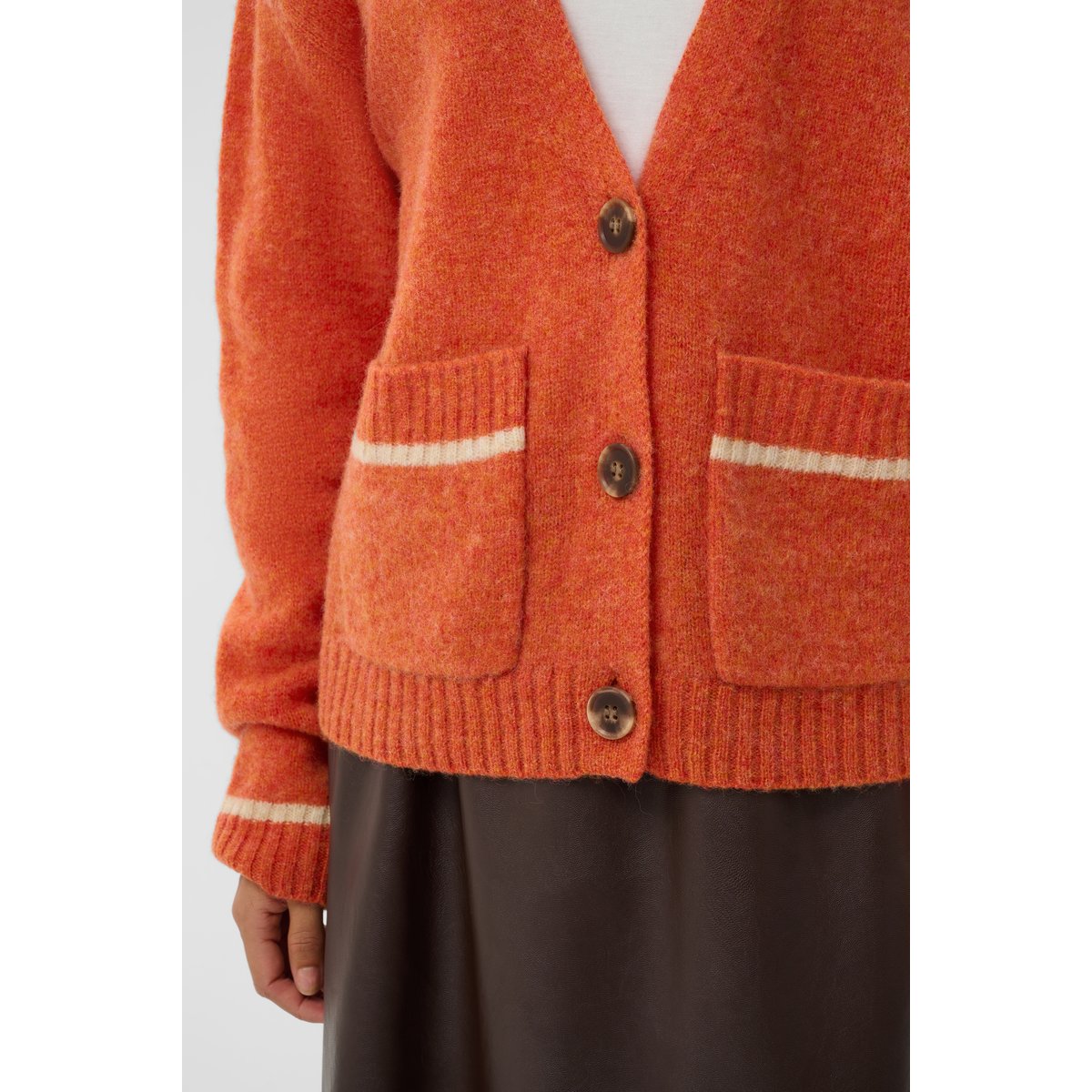 Pullover tricoté orange mecca orange melange, CULTURE