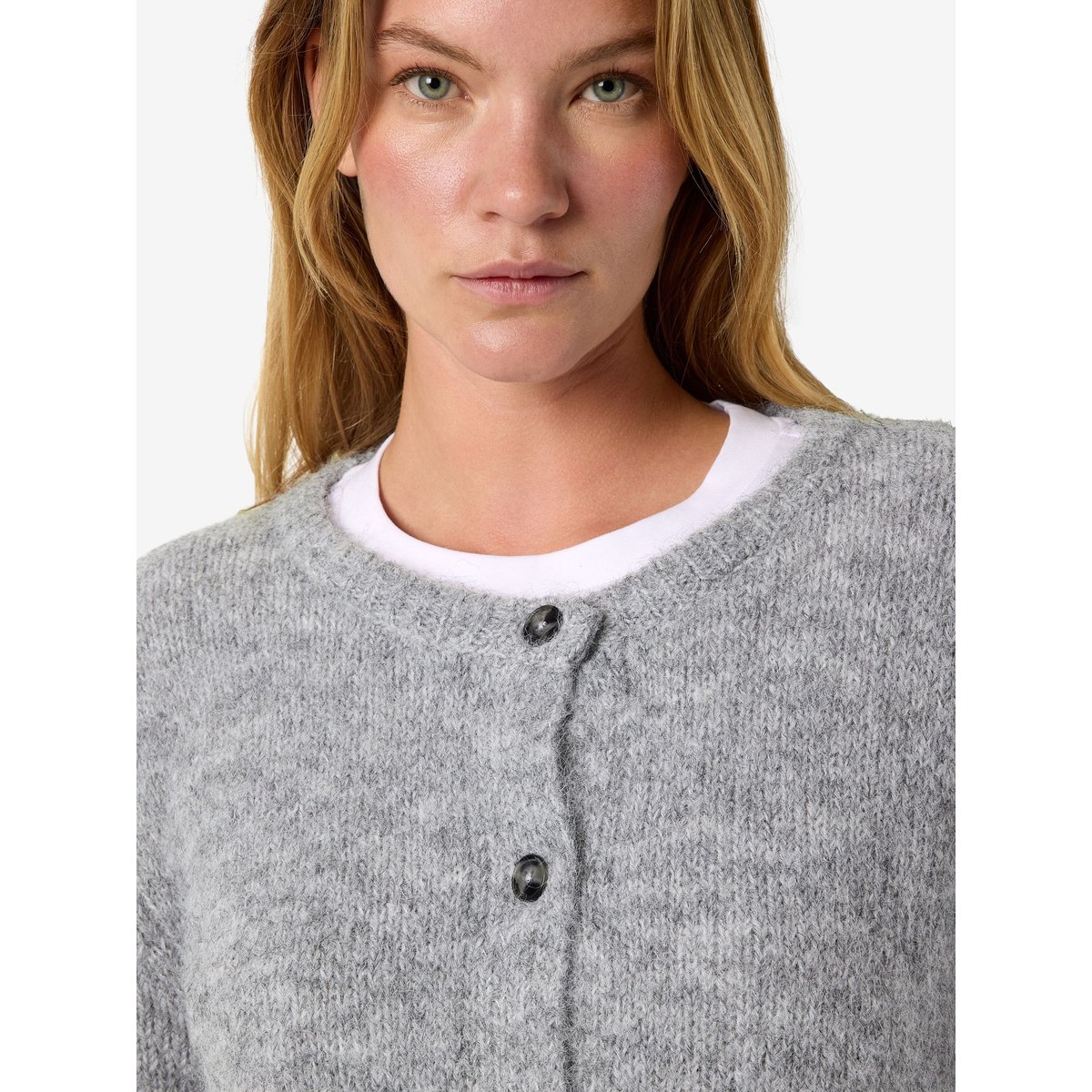 Cardigan En Maille gris - light grey melange1, NOISY MAY