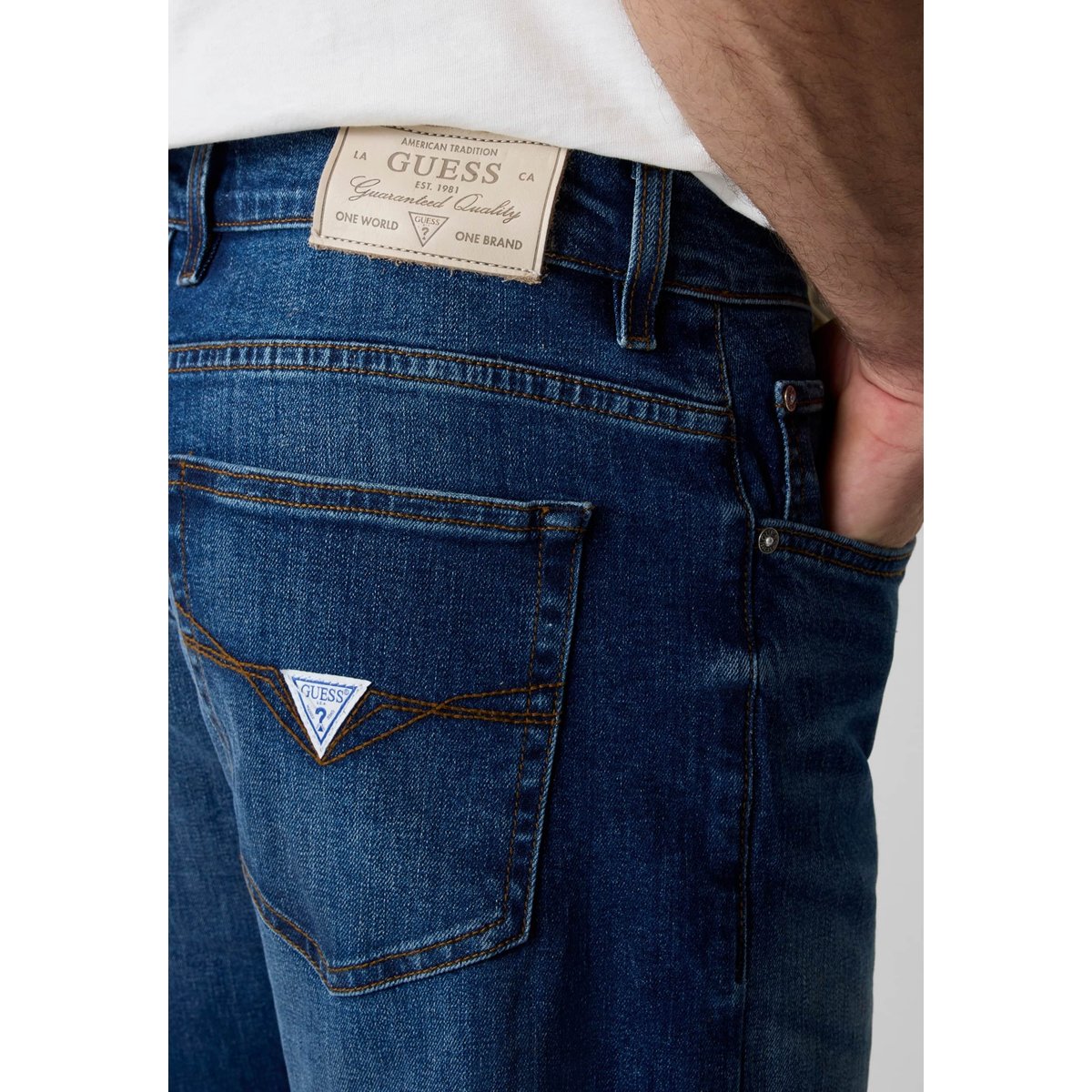 Jeans Damon Straight bleu, GUESS
