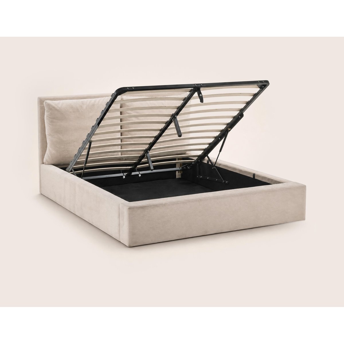 Lit coffre - PIVOINE beige, BEST MOBILIER