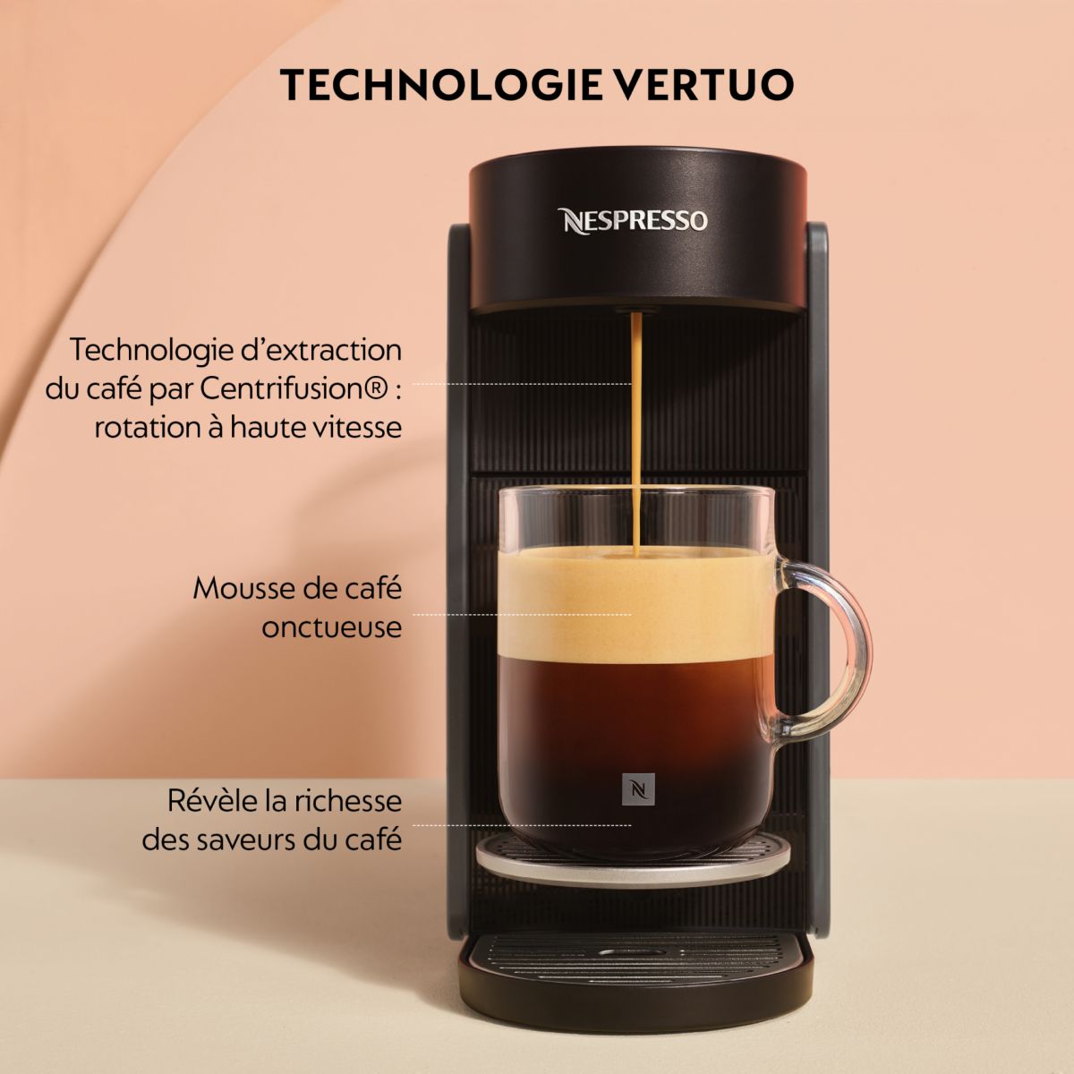 Nespresso vertuo Up ENV200.GY couleur unique, DELONGHI